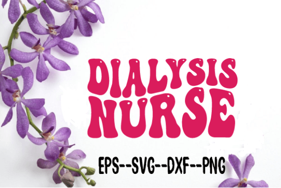 Dialysis Nurse New Wavy Retro SVG