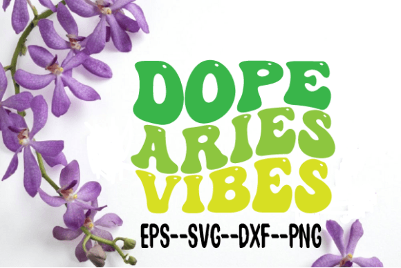 Dope Aries Vibes: Wavy Retro Graphics for Crafts & Local Branding