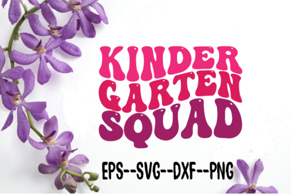 Kindergarten Squad New Wavy Retro SVG