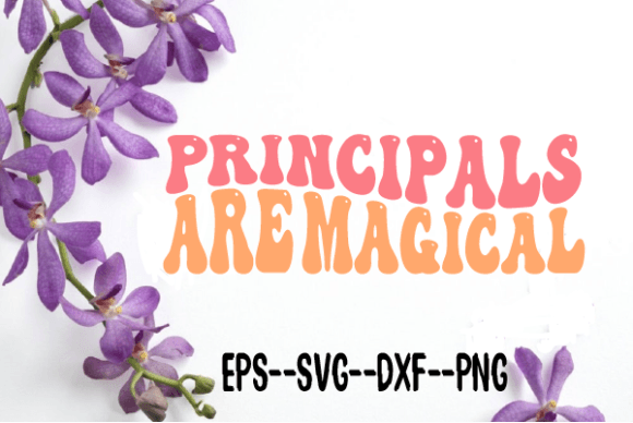 Principals Are Magical Unicorn Wavy SVG Graphics