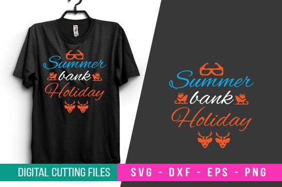 Summer Bank Holiday T-Shirt Design SVG for Crafts & Graphics